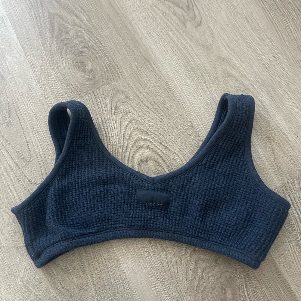 SET Active Black Waffle-Knit Sports Bra